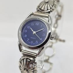 Montre pour femme en argent sterling amérindienne Navajo signée