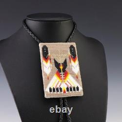 Nœud bolo amérindien navajo en perles par Leona Brown