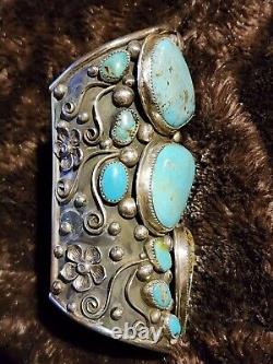 Native Américaine Navajo Turquoise Sterling Silver Cuff