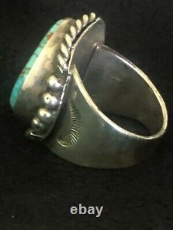 Native Américaine Vintage Navajo Sterling Turquouise Ring 25grms