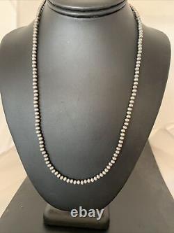 Native American Navajo Pearls 4mm Perles En Argent Sterling Collier 16 Cadeau De Vente
