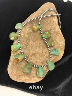 Native American Navajo Pearls St Silver Royston Collier Turquoise D S427