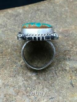 Native American Navajo Silver Sterling Royston Turquoise Ring Set 7 Opt