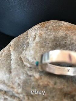 Native American Navajo Sterling Argent Bleu Opal Inlay Taille De Bague 10 Yazzie