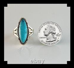 Native American Sterling And Dormant Beauty Turquoise Taille 9 1/4