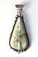 Native American Sterling Silver Navajo Indian Royston Ribbon Pendentif Turquoise