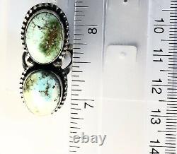 Native American Sterling Silver Navajo Sonoran Turquoise Bague Taille 6 Signé