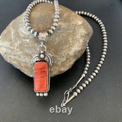 Navajo Native American Sterling Silver Spiny Oyster Collier Pendentif Cadeau 10914