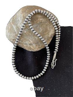 Nwot Native American Navajo Pearls Collier En Argent Sterling 5mm Nwot Native American Navajo Pearls 21 Vente