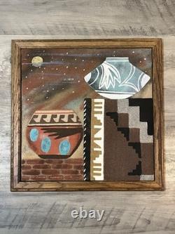 Peintures de sable navajo de Samuel Cambridge, art du sud-ouest, amérindien navajo