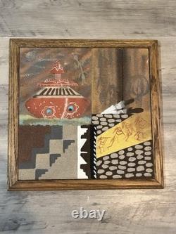 Peintures de sable navajo de Samuel Cambridge, art du sud-ouest, amérindien navajo