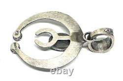 Pendentif Naja en argent sterling amérindien Navajo avec turquoise au style ancien