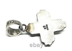 Pendentif Zia en turquoise naturelle Sonoran en argent sterling Navajo amérindien
