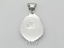 Pendentif amérindien en argent sterling et turquoise par la Navajo Eloise Richards