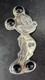 Pendentif/broche Mickey Mouse En Argent Sterling Onyx, Petit Ensemble Pointill&eacute; Navajo Am&eacute;rindien