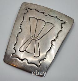 Pendentif de bolo en argent sterling estampillé à la main, amérindien Navajo