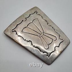 Pendentif de bolo en argent sterling estampillé à la main, amérindien Navajo
