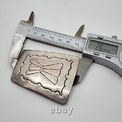 Pendentif de bolo en argent sterling estampillé à la main, amérindien Navajo