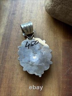 Pendentif en argent sterling Navajo Amérindien avec onyx noir - Cadeau d'Etta Enditto