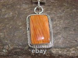 Pendentif en argent sterling amérindien Navajo et coquillage épineux par Yazzie