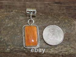 Pendentif en argent sterling amérindien Navajo et coquillage épineux par Yazzie