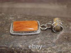 Pendentif en argent sterling amérindien Navajo et coquillage épineux par Yazzie