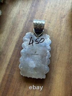 Pendentif en argent sterling avec onyx noir Navajo Amérindien Etta Enditto cadeau