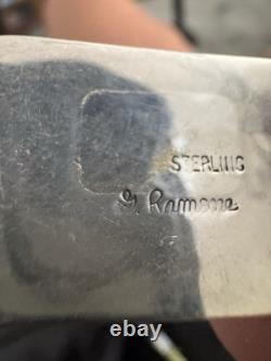 Pendentif en argent sterling estampé à la main Navajo Geneva Ramone