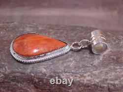 Pendentif en argent sterling et huître épineuse amérindien Navajo par Yazzie