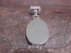 Pendentif en argent sterling et huître épineuse amérindien Navajo par Yazzie