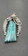 Pendentif En Argent Sterling Et Turquoise Navajo Peterson Johnson Am&eacute;rindien