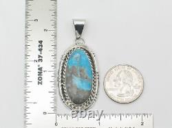 Pendentif en argent sterling et turquoise fait à la main par le Navajo Betta Lee