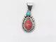 Pendentif En Argent Sterling Fait Main Navajo Amérindien Et Multi-pierres