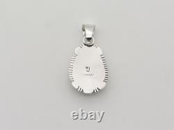Pendentif en argent sterling fait main Navajo amérindien et variscite palomino