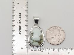 Pendentif en argent sterling fait main Navajo amérindien et variscite palomino