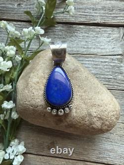 Pendentif en argent sterling lapis lazuli Navajo Amérindien R Yazzie Cadeau