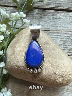 Pendentif en argent sterling lapis lazuli Navajo Amérindien R Yazzie Cadeau
