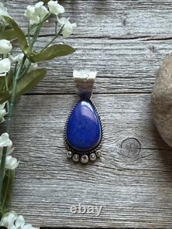 Pendentif en argent sterling lapis lazuli Navajo Amérindien R Yazzie Cadeau