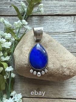 Pendentif en argent sterling lapis lazuli Navajo Amérindien R Yazzie cadeau