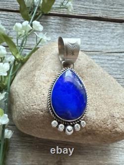 Pendentif en argent sterling lapis lazuli Navajo Amérindien R Yazzie cadeau