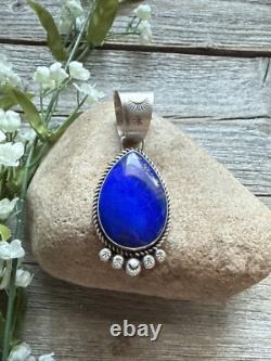 Pendentif en argent sterling lapis lazuli Navajo Amérindien R Yazzie cadeau