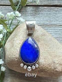 Pendentif en argent sterling lapis lazuli Navajo Amérindien R Yazzie cadeau
