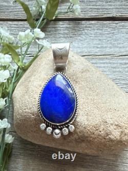 Pendentif en argent sterling lapis lazuli Navajo Amérindien R Yazzie cadeau