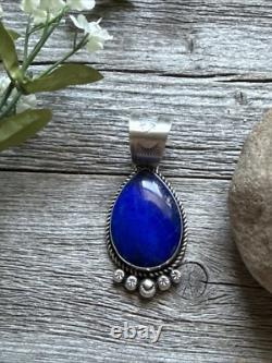Pendentif en argent sterling lapis lazuli Navajo Amérindien R Yazzie cadeau
