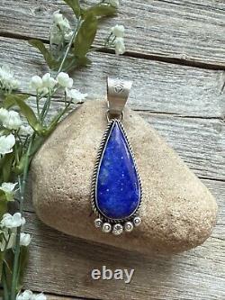 Pendentif en argent sterling lapis lazuli Navajo amérindien R Yazzie cadeau