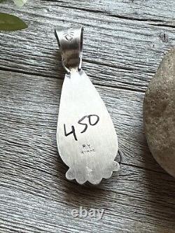 Pendentif en argent sterling lapis lazuli Navajo amérindien R Yazzie cadeau
