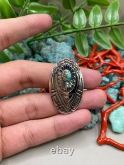 Pendentif en argent sterling turquoise navajo amérindien