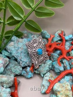 Pendentif en argent sterling turquoise navajo amérindien