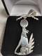 Pendentif Et Collier Loup Hurlant En Argent Sterling Navajo Am&eacute;rindien
