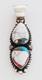 Pendentif Navajo Am&eacute;rindien Fait Main En Argent Sterling Avec Dahlia